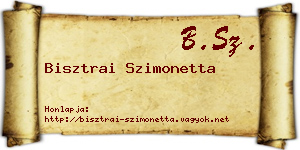 Bisztrai Szimonetta névjegykártya